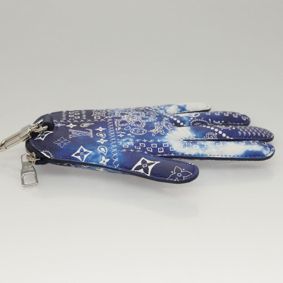 LOUIS VUITTON Monogram Bandana HIGH 5 Pouch White Blue M81410 LV Auth BA1543SM
