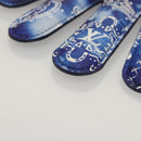 LOUIS VUITTON Monogram Bandana HIGH 5 Pouch White Blue M81410 LV Auth BA1543SM-15