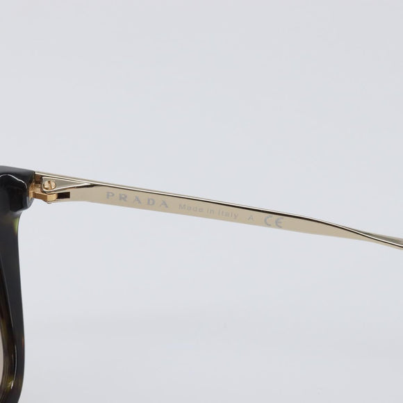 PRADA Sunglasses Plastic Black Gold Tone Auth BA15440