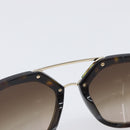 PRADA Sunglasses Plastic Black Gold Tone Auth BA15440-13