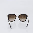 PRADA Sunglasses Plastic Black Gold Tone Auth BA15440-3