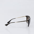 PRADA Sunglasses Plastic Black Gold Tone Auth BA15440-5