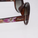 Salvatore Ferragamo Sunglasses Plastic Brown Gold Tone Auth BA15441V-8