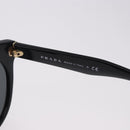 PRADA Sunglasses Plastic Black Gold Tone Auth BA15442-9