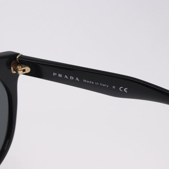 PRADA Sunglasses Plastic Black Gold Tone Auth BA15442