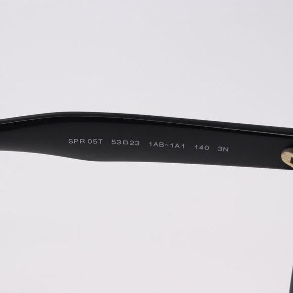 PRADA Sunglasses Plastic Black Gold Tone Auth BA15442