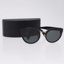 PRADA Sunglasses Plastic Black Gold Tone Auth BA15442-12