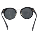 PRADA Sunglasses Plastic Black Gold Tone Auth BA15442-2