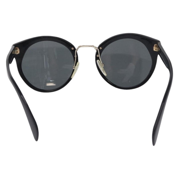 PRADA Sunglasses Plastic Black Gold Tone Auth BA15442
