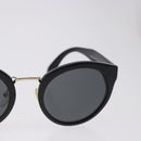 PRADA Sunglasses Plastic Black Gold Tone Auth BA15442-4