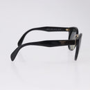 PRADA Sunglasses Plastic Black Gold Tone Auth BA15442-5