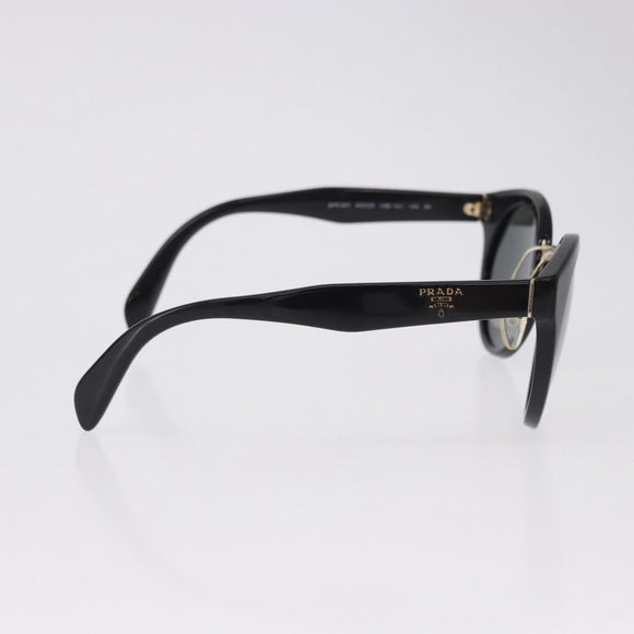 PRADA Sunglasses Plastic Black Gold Tone Auth BA15442