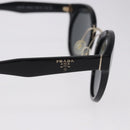 PRADA Sunglasses Plastic Black Gold Tone Auth BA15442-6