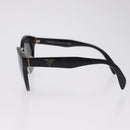 PRADA Sunglasses Plastic Black Gold Tone Auth BA15442-7