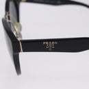 PRADA Sunglasses Plastic Black Gold Tone Auth BA15442-14
