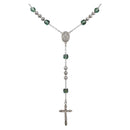 DOLCE&GABBANA Rosary Necklace Metal Silver Green Auth BA15444V-1