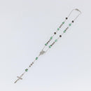DOLCE&GABBANA Rosary Necklace Metal Silver Green Auth BA15444V-10