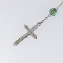 DOLCE&GABBANA Rosary Necklace Metal Silver Green Auth BA15444V-11
