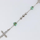 DOLCE&GABBANA Rosary Necklace Metal Silver Green Auth BA15444V-12