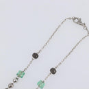 DOLCE&GABBANA Rosary Necklace Metal Silver Green Auth BA15444V-16