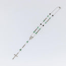 DOLCE&GABBANA Rosary Necklace Metal Silver Green Auth BA15444V-2