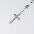 DOLCE&GABBANA Rosary Necklace Metal Silver Green Auth BA15444V-3