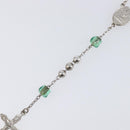 DOLCE&GABBANA Rosary Necklace Metal Silver Green Auth BA15444V-4