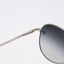CHANEL Sunglasses Metal Silver Black CC Auth BA15445M-10