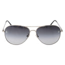 CHANEL Sunglasses Metal Silver Black CC Auth BA15445M-2