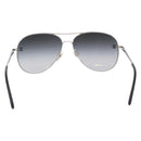 CHANEL Sunglasses Metal Silver Black CC Auth BA15445M-3