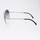 CHANEL Sunglasses Metal Silver Black CC Auth BA15445M-6