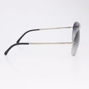 CHANEL Sunglasses Metal Silver Black CC Auth BA15445M-8