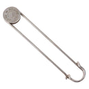 HERMES Serie Pin Brooch Metal Silver Auth BA15449V-1