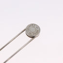 HERMES Serie Pin Brooch Metal Silver Auth BA15449V-10