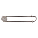 HERMES Serie Pin Brooch Metal Silver Auth BA15449V-2