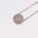 HERMES Serie Pin Brooch Metal Silver Auth BA15449V-3
