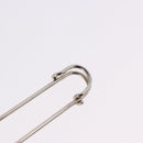 HERMES Serie Pin Brooch Metal Silver Auth BA15449V-6