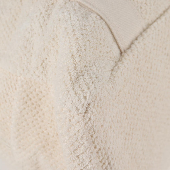 CHANEL COCO Mark Boston Bag Pile White Silver CC Auth BA1544AM