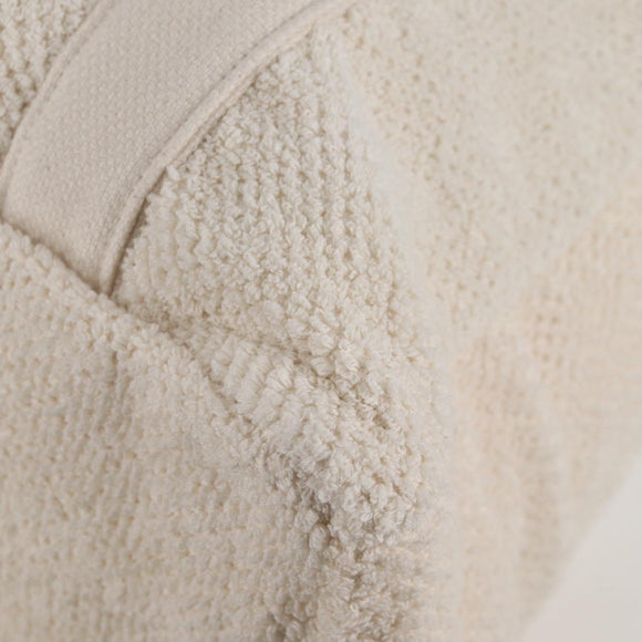 CHANEL COCO Mark Boston Bag Pile White Silver CC Auth BA1544AM