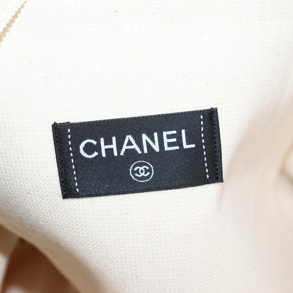 CHANEL COCO Mark Boston Bag Pile White Silver CC Auth BA1544AM