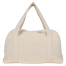 CHANEL COCO Mark Boston Bag Pile White Silver CC Auth BA1544AM-13