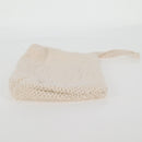 CHANEL COCO Mark Boston Bag Pile White Silver CC Auth BA1544AM-28