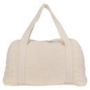 CHANEL COCO Mark Boston Bag Pile White Silver CC Auth BA1544AM-2