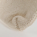 CHANEL COCO Mark Boston Bag Pile White Silver CC Auth BA1544AM-32