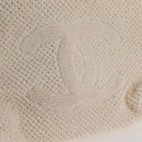 CHANEL COCO Mark Boston Bag Pile White Silver CC Auth BA1544AM-36