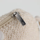 CHANEL COCO Mark Boston Bag Pile White Silver CC Auth BA1544AM-38