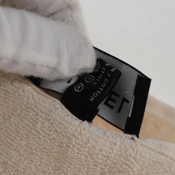 CHANEL COCO Mark Boston Bag Pile White Silver CC Auth BA1544AM