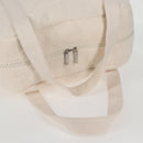 CHANEL COCO Mark Boston Bag Pile White Silver CC Auth BA1544AM-7