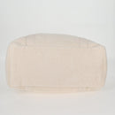 CHANEL COCO Mark Boston Bag Pile White Silver CC Auth BA1544AM-5