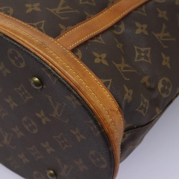 LOUIS VUITTON Monogram Bucket GM Shoulder Bag M42236 LV Auth BA1545